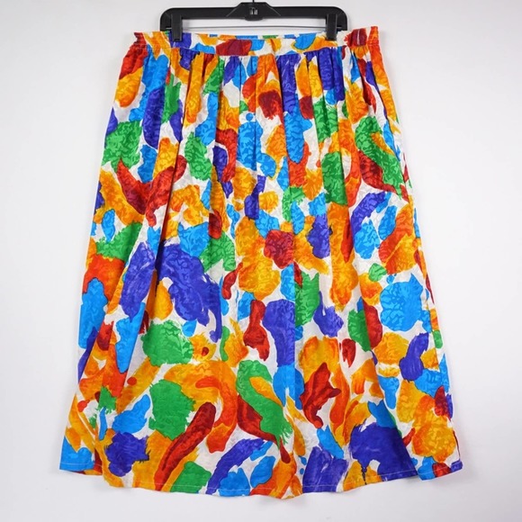 Vintage Natalie II Colorful Maxi Skirt Size 40 - Picture 1 of 7